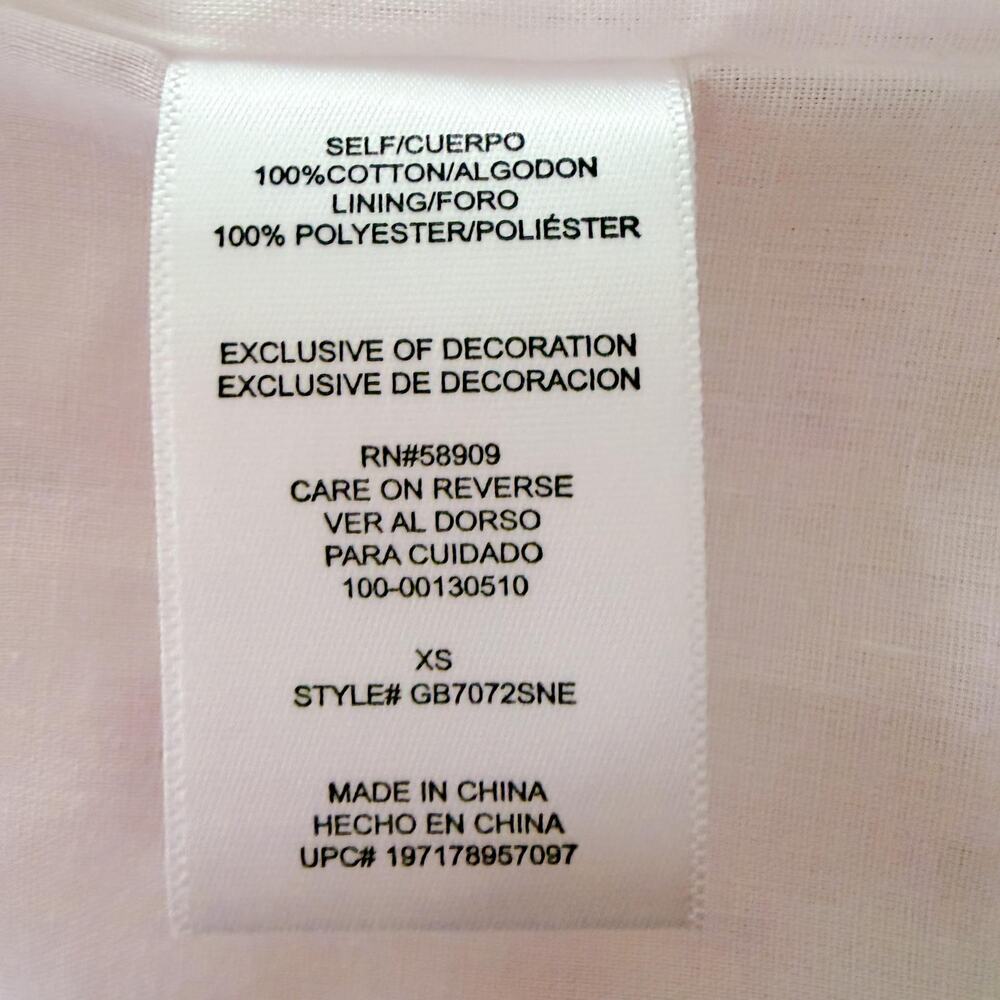 GB Embroidered Floral Midi Dress Regencycore Coquette Cottage Light Pink XS NWT - Picture 10 of 12